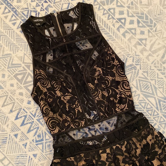 Bebe Black Lace Cutout Dress - Picture 5 of 9